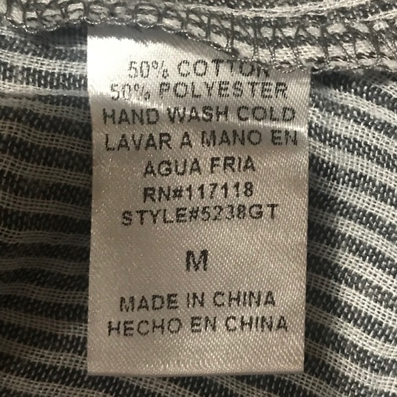 NWT Grey Collar Bronze Button Blouse - Picture 2 of 5